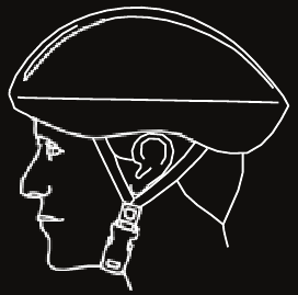 Helm korrekt aufgesetzt
