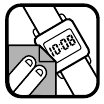 Symbol f&uuml;r die Pflege von Geh&auml;use und Armband