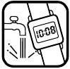 Uhr, wasserdicht bis 3 bar