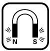 Magnet-Symbol, zeigt magnetische Einfl&uuml;sse an