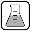 Chemikalien-Symbol, zeigt Vorsicht an