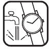 Symbol f&uuml;r wasserdichte Uhr 3 bar