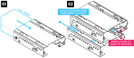 INSTALLATION DER 3,5-ZOLL-HDD - Schritt 1