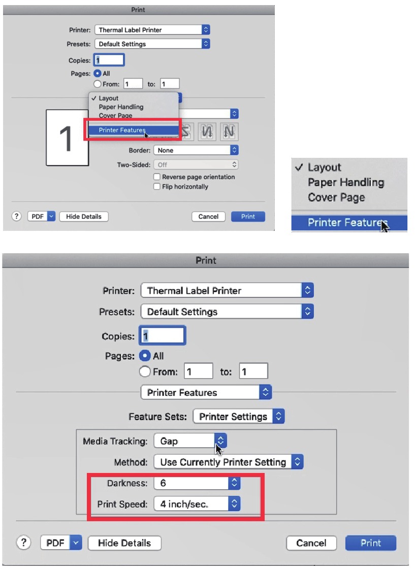 Druckeinstellungen f&uuml;r MAC - Schritt 5