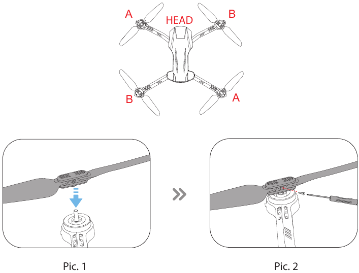 INSTALLATION &ndash; Propeller installieren