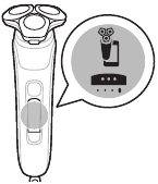Bluetooth-Men&uuml; auf Rasiererdisplay