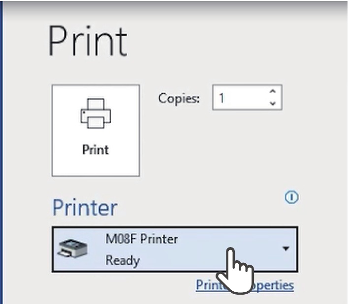Drucken vom Computer mit Datenkabel - Schritt 8