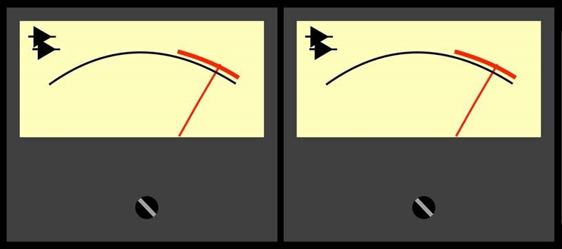 VU-Meter-Regler - Stereo-VU-Meter