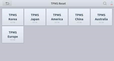 TPMS RESET - Schritt 1