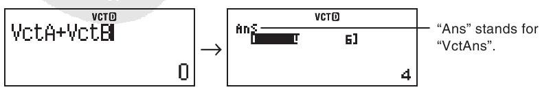 VctAns-Bildschirm mit Ergebnis