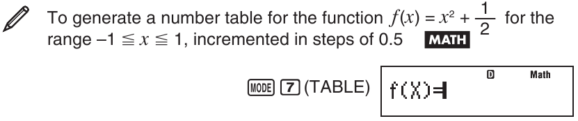 Erstellen einer Zahlentabelle aus einer Funktion (TABLE) - Teil 1