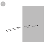 Zwei parallele L&ouml;cher markieren