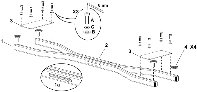 Montage - Schritt 1 - Basisplatten befestigen