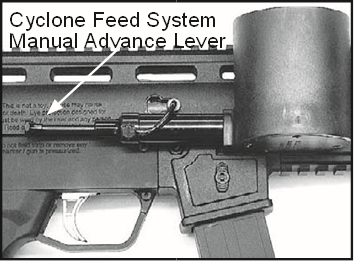 Manueller Vorschubhebel f&uuml;r das Cyclone Feed System