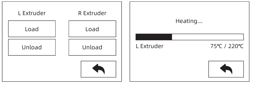 Filament laden und entladen - Schritt 2
