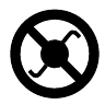 Symbol: M&auml;hschutz darf nicht mit M&auml;hk&ouml;pfen verwendet werden.