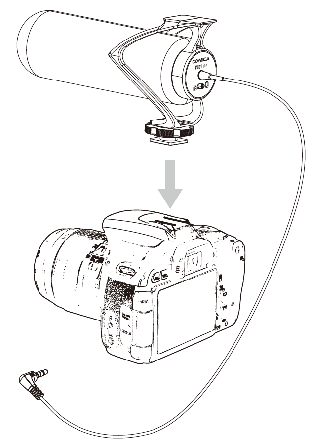Verwendung mit Kamera - Schritt 1