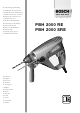 Bosch PBH 2000 RE Bedienungsanleitung