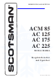 Scotsman ACM 85 Bedienungsanleitung