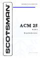 Scotsman ACM 25 Bedienungsanleitung