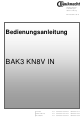 Bauknecht BAK3 KN8V IN Bedienungsanleitung