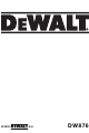 DeWalt DW876 Originalanweisungen