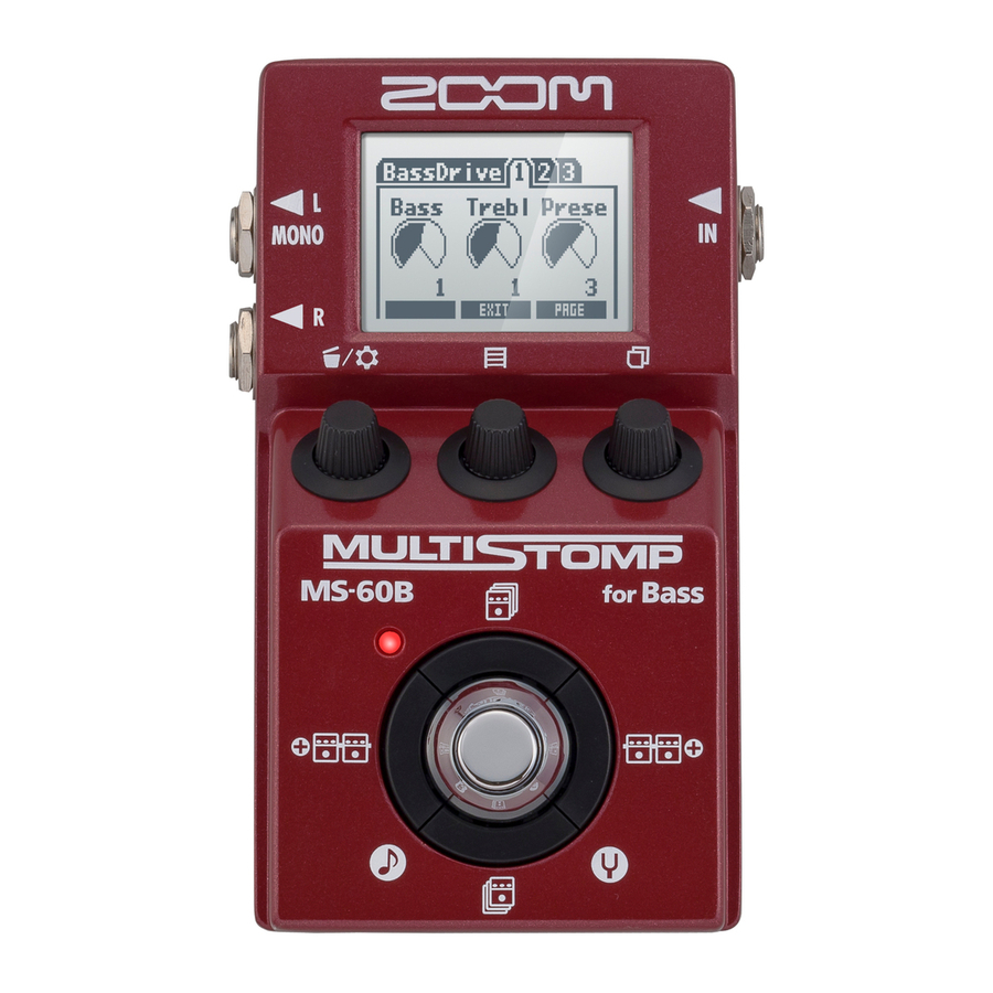 Zoom Multistomp MS-60B Handbuch