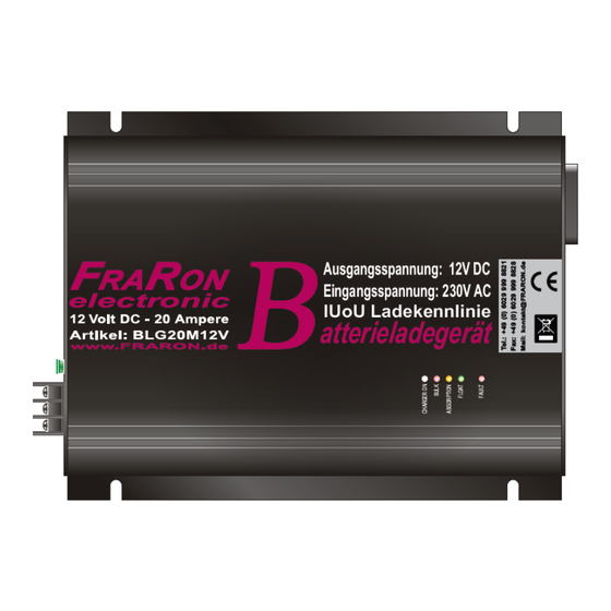 Fraron electronic BLG20M12V Bedienungsanleitung