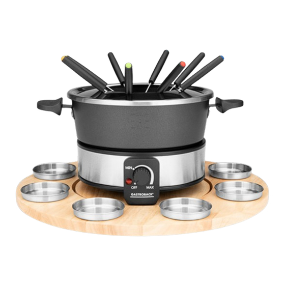 Gastroback Fondue Set Bedienungsanleitung
