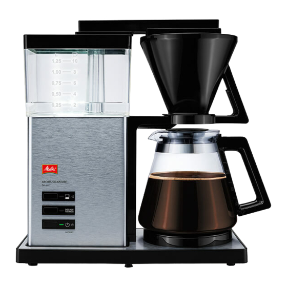 Melitta AROMA SIGNATURE Gebrauchsanleitung