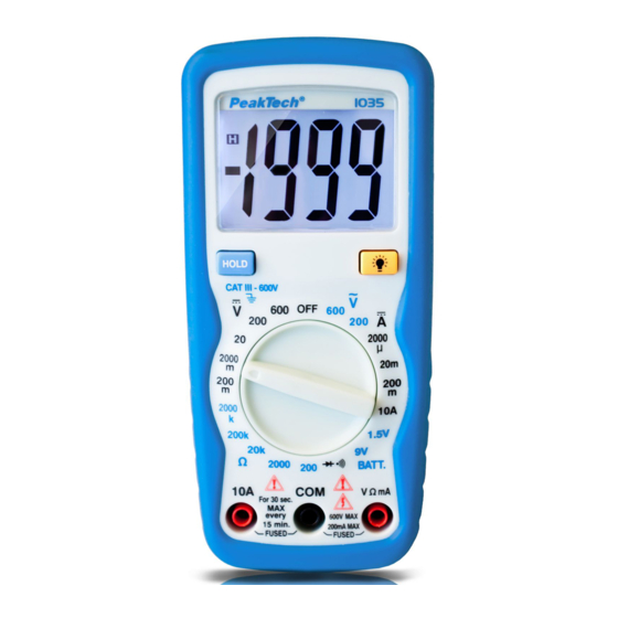 PeakTech 1035 Bedienungsanleitung