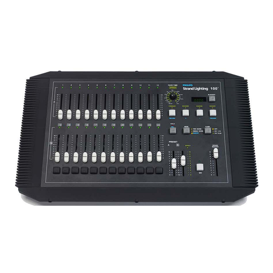 Philips Strand Lighting 100 plus series konsole Bedienungsanleitung
