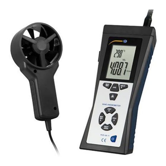 PCE Instruments PCE-VA 11 Bedienungsanleitung