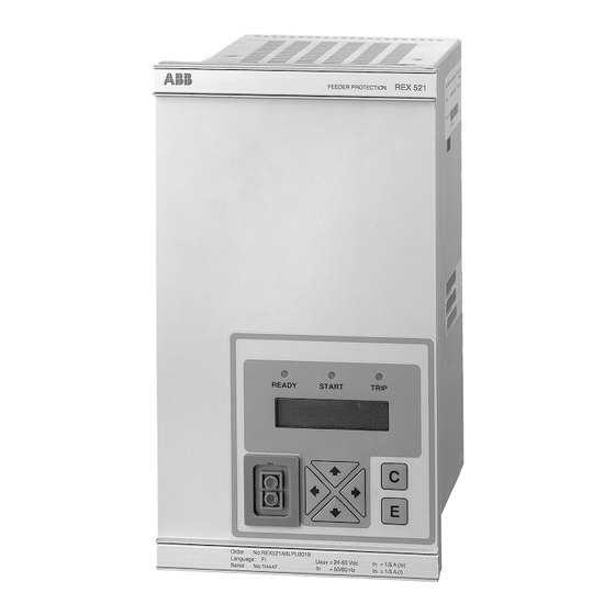 ABB REX 521 Bedienungsanleitung
