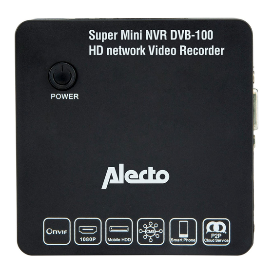 Alecto DVB-100 Mini NVR IP Bedienungsanleitung