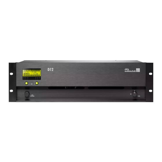 d&b audiotechnik D12 Softwarehandbuch