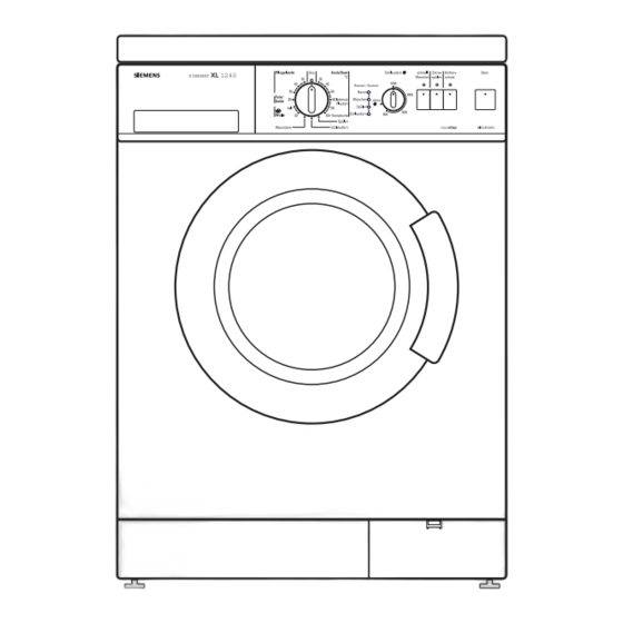 Siemens SIWAMAT XL 1240 Gebrauchs- Und Aufstellanleitung