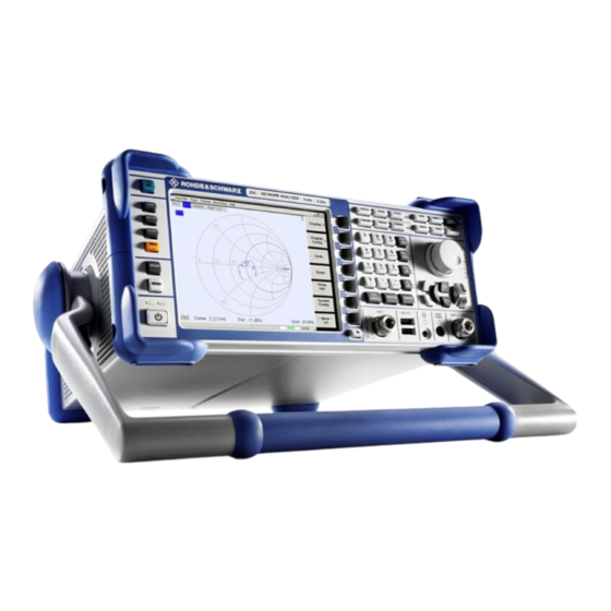 R&S ZVL3 Handbuch