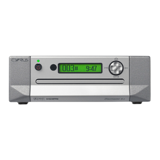 Cyrus Discmaster 8.0 Gebrauchsanleitung