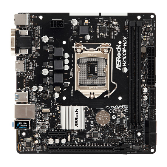 ASROCK H310CM-HDV Handbuch