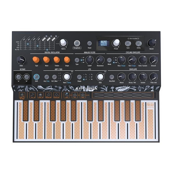 Arturia MICROFREAK Bedienungsanleitung