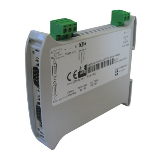 Wachendorff Modbus TCP Server nach Modbus RTU Master HD67507 Betriebsanleitung
