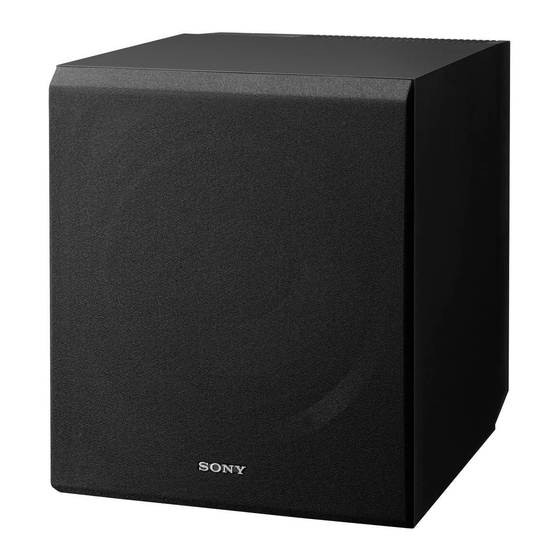 Sony SA-CS910HT Bedienungsanleitung