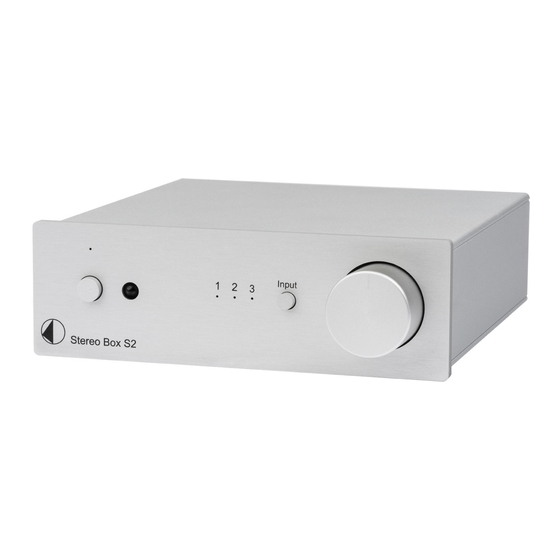 Pro-Ject Audio Systems Pro-Ject Stereo Box S2 Bedienungsanleitung