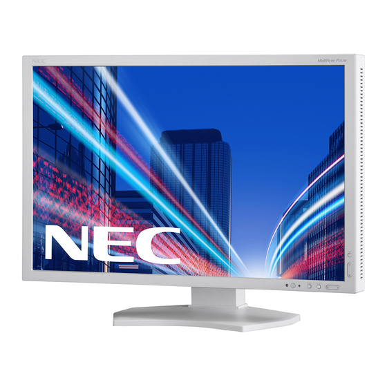 NEC MultiSync P232W Bedienungsanleitung