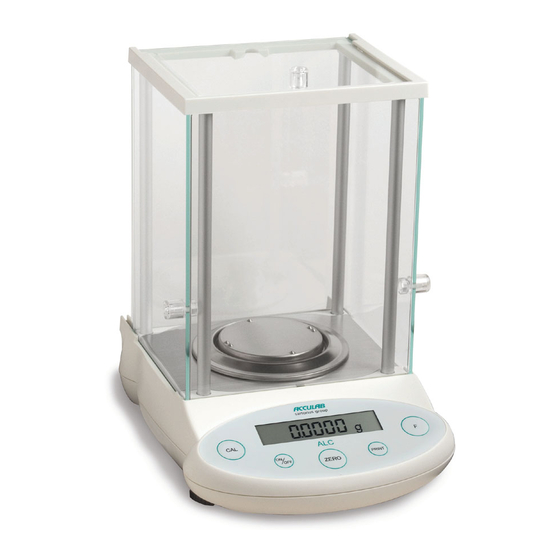 Acculab ALC Series Betriebsanleitung
