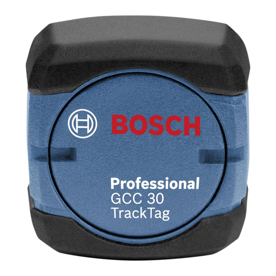 Bosch GCC 30 TrackTag Professional Handbücher