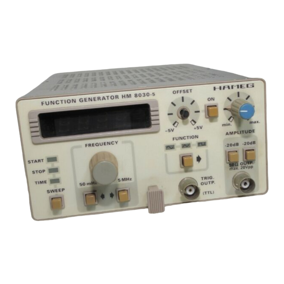 Hameg HM8030-5 Handbuch