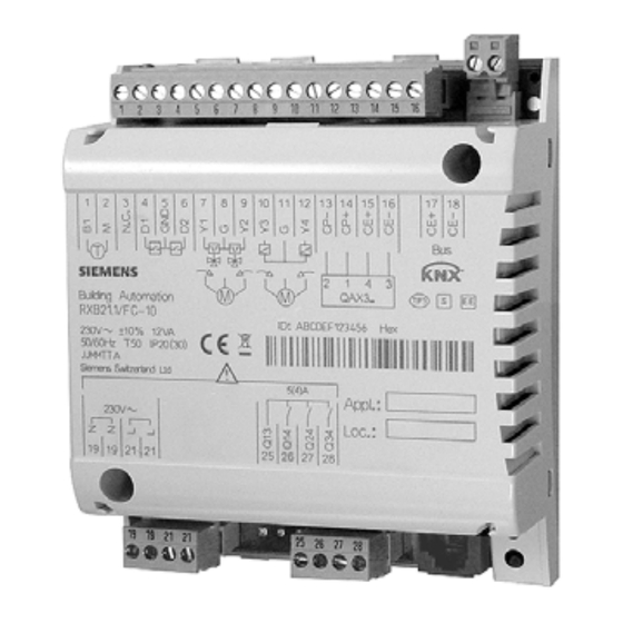 Siemens RXB21.1 Inbetriebnahme