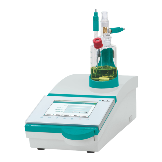 Metrohm 917 Coulometer Handbuch